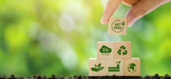 Photo illustrating concepts of climate technology and net zero carbon emissions.