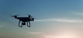 Photo of a drone or UAV (unmanned aerial vehicle).