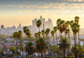 Downtown Los Angeles at sunset