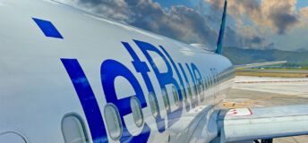 JetBlue Airplane operation and boarding in Cyril E. King Airport in US Virgin Islands on April 13th 2024.