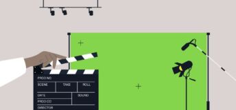 Photo illustrating concept of "lights, camera, action!"