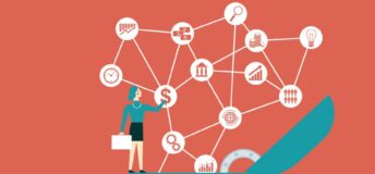 Photo illustration of woman thinking about business